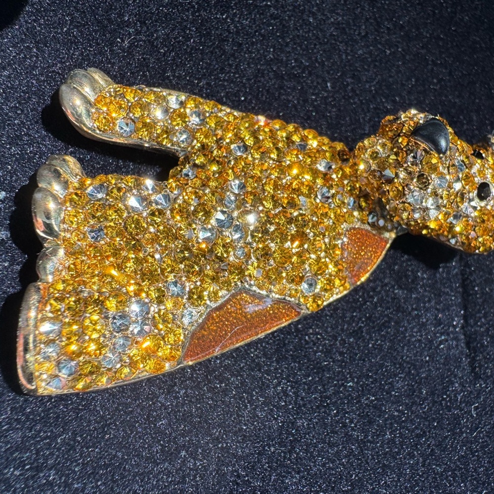Gold and Black Glitter Dog Pin - Picture 7 of 13